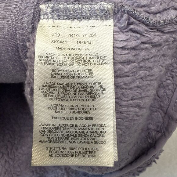 Columbia Purple Sherpa Fleece Fuzzy Zip-Up Jacket Size Medium - Picture 13 of 16